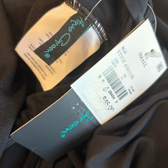 Aqua Green Womens One Piece Black Small Swimsuit Swimwear Bathing Suit NWT - Picture 6 of 6